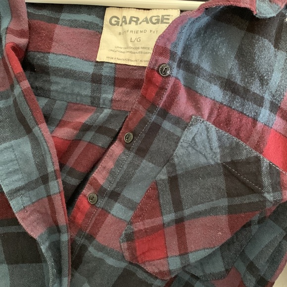 Garage buttoned flannel size large - Picture 2 of 2